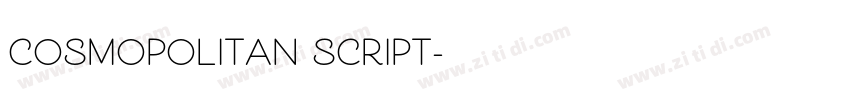 Cosmopolitan Script字体转换